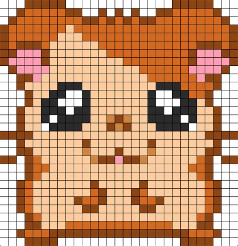 Hamtaro Kandi Pattern Pony Bead Patterns Pixel Art Pattern Perler