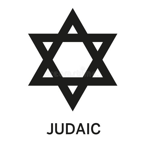 Icono De La Estrella Del Judaísmo David Símbolos De Religión Mundial