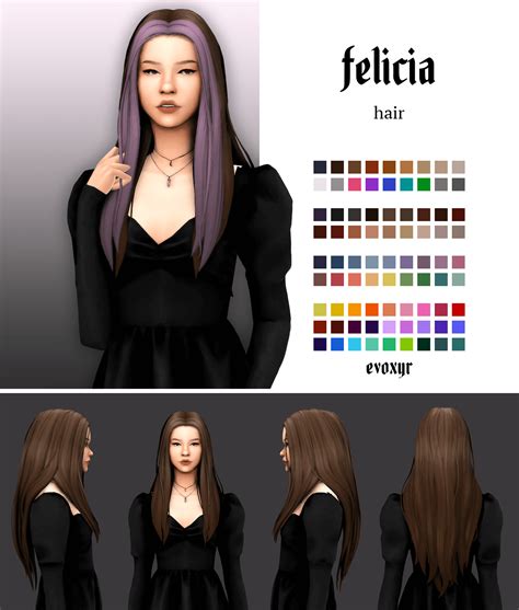 Sims 4 Maxis Match Felicia Hair The Sims Book