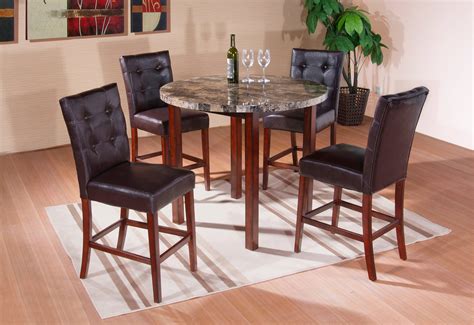 Comfort and style should both play a factor when you are redesigning your dining room space and adding new chairs to your table. Pilaster Designs - Faux Marble Round Dining Room Kitchen ...