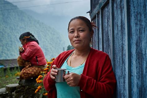 Gurung Women Drinking Tea Chomrong Annapurna Massif Nep Flickr
