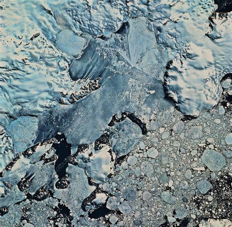 Spot 1 Satellite Image Of Antarctic Peninsula Stock Image E2150246