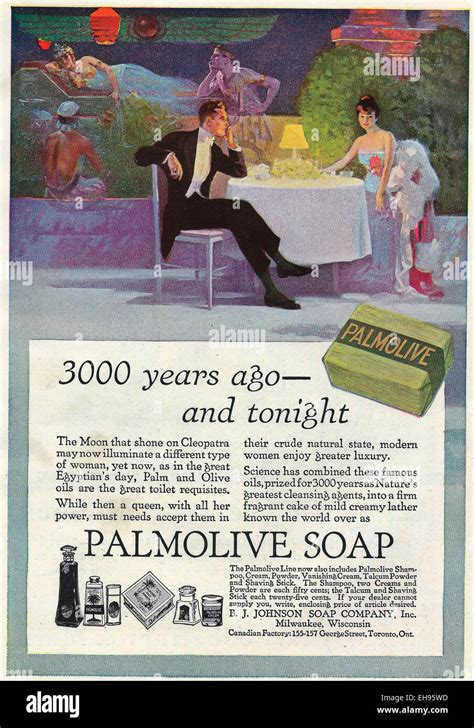 Advertisement For Palmolive Soap 1916 Stock Photo Alamy