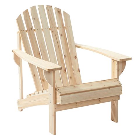 Classic folding gray wooden adirondack lounge chair sit back and relax in classic, comfortable sit back and relax in classic, comfortable style. Unfinished Wood Patio Adirondack Chair-11061-1 - The Home ...