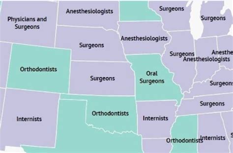 map shows highest and lowest paying jobs in every state high paying jobs orthodontist high