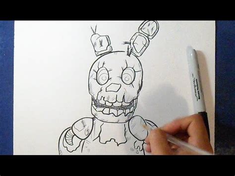 Cómo Dibujar A Springtrap Five Nights At Freddy´s How To Draw