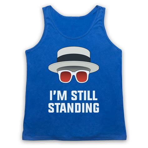 Elton Im Still Standing Glasses Boater Hat 80s Pop Adults Vest Tank