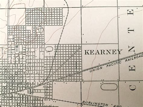 Antique Kearney Nebraska 1894 Us Geological Survey Etsy