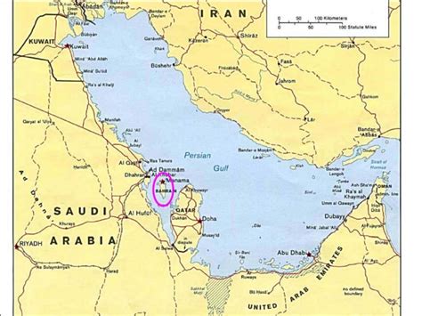Where Is Bahrain Located On A World Map United States Map