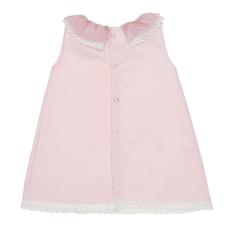 Juliana Baby Clothes Ruffle Collar A Line Dress Pink Childrens