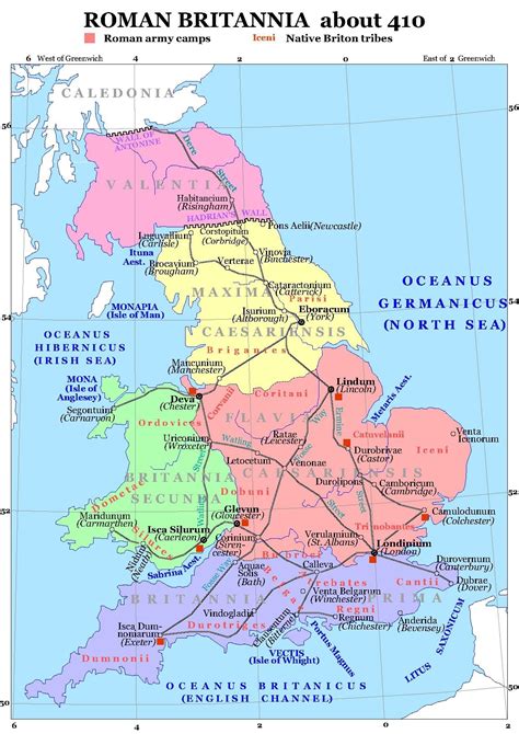 Maps On The Web Roman Britain European History Map