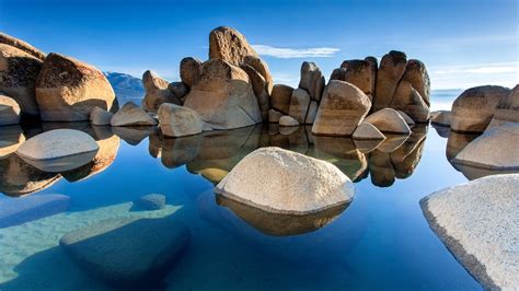 Wallpaper Landscape Sea Lake Water Rock Nature Reflection