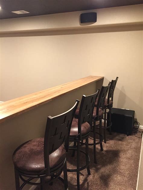 This attractive wooden bar table is the perfect finishing touch for any patio space. bar table behind theater seats - Page 4 - AVS Forum | Home ...