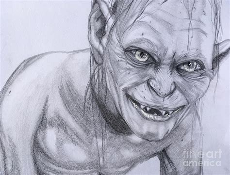 Gollum The Lord Of The Rings Drawing By Kyra Davis