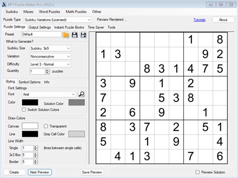 Puzzle Maker Pro Nonconsecutive Sudoku 9x9 Bookpublishertools