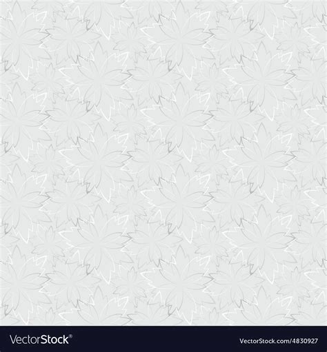 Grey Seamless Wallpaper With Floral Pattern Vector Image