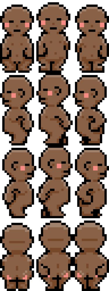 Nude Npc Sprite Templates For Artists Directions By Gabstractgs