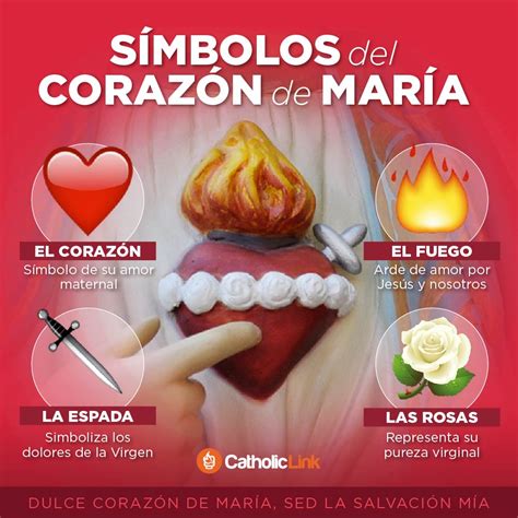Infografía Símbolos Del Inmaculado Corazón De María Catholic Link