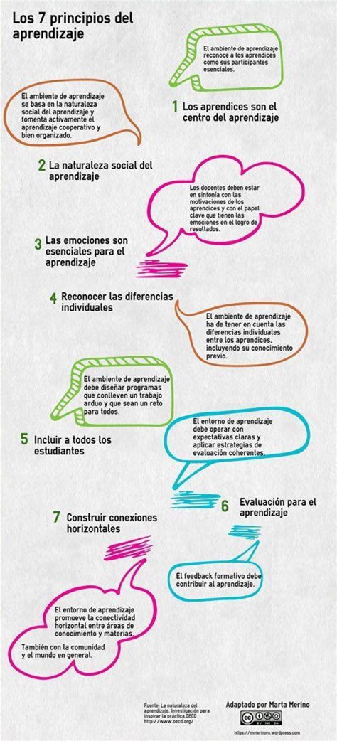7 Principios Del Aprendizaje Infografía Principios Del Aprendizaje
