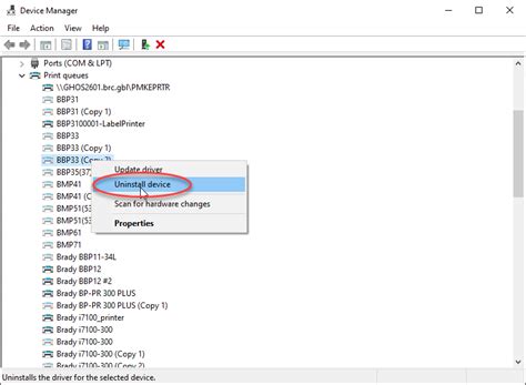 An unknown error has occured. How to Delete Copy Drivers | Brady Support