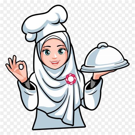 Woman Chef With Hijab On Transparent Background Png Similar Png