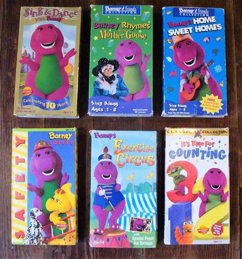 Barney Vhs Lot Movies Barney In Concert More Songs Rhyme Time Sexiz Pix