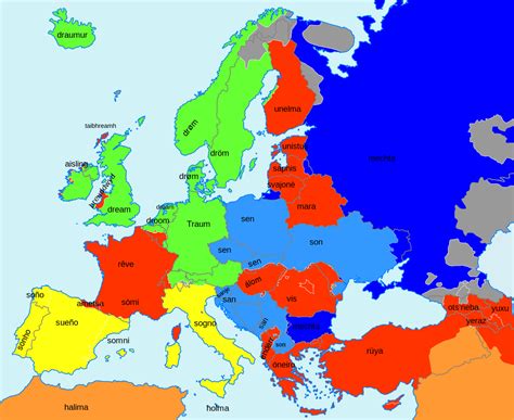 Linguistic Distribution In Europe Dream Sen Map European
