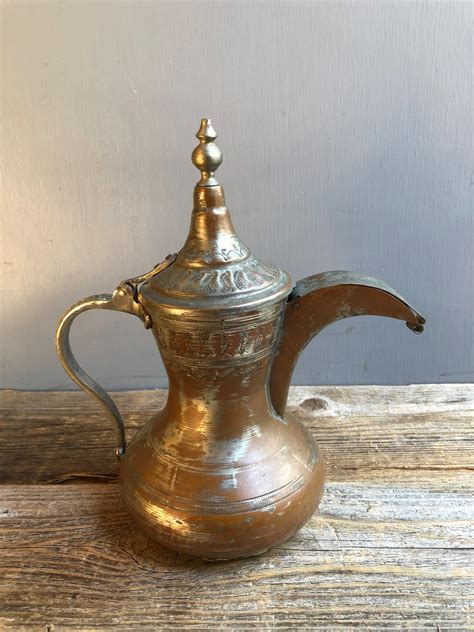 Middle Eastern Antique Dallah Arabic Copper Coffee Pot Lupon Gov Ph