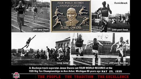 5 25 1935 Jesse Owens Sets 4 World Record At The Big Ten Championship