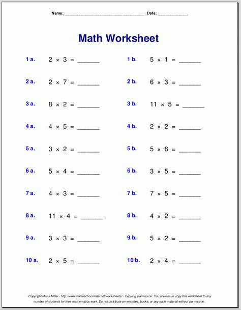3s And 4s Multiplication Worksheets | Times Tables Worksheets