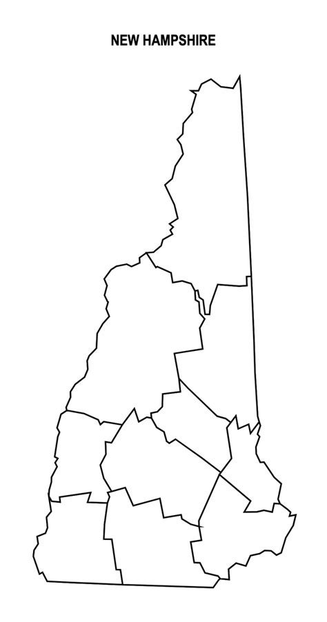 New Hampshire County Map Editable And Printable State County Maps