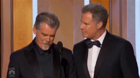 Pierce brendan brosnan was born in drogheda, county louth, ireland, to may (smith), a nurse, and thomas brosnan, a carpenter. Golden Globes 2020 - Will Ferell mesmerised by Pierce ...