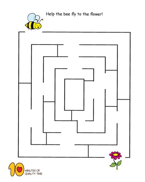 Spring Maze Worksheet For Kids