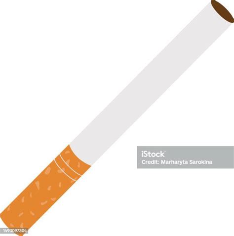 Ilustrasi Vektor Warna Rokok Oranye Ilustrasi Stok Unduh Gambar Sekarang Abu Asap