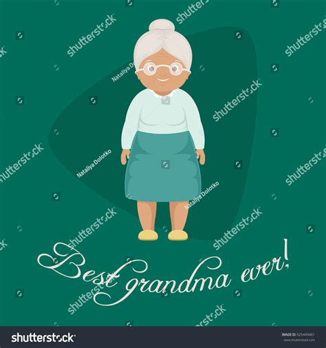 best grandma ever cardposter template smiling image vectorielle de stock libre de droits