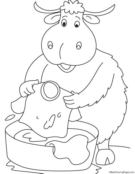 While warm water is a nice compromise, it may not be the best pick for every item of clothing in your closet. Yak washing the clothes coloring page | Download Free Yak ...
