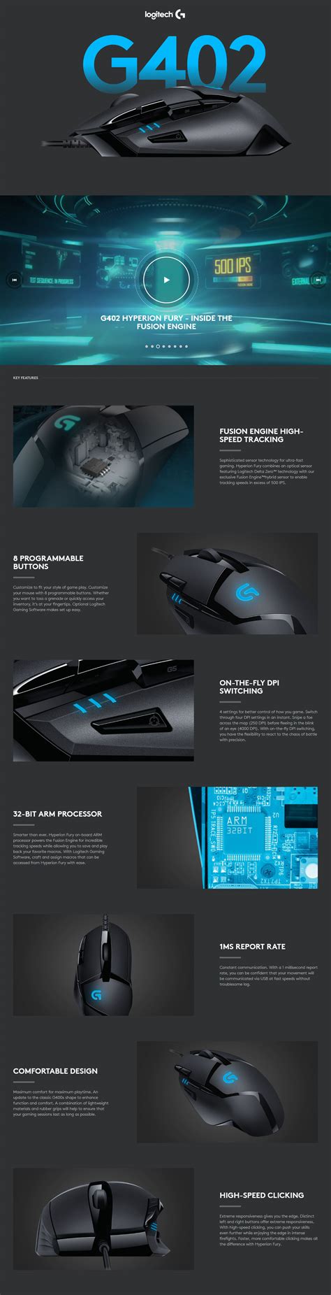 Your g402 hyperion fury is ready to play games. Logitech G402 Software / Updated fusion engine now has identical tracking speed performance on ...