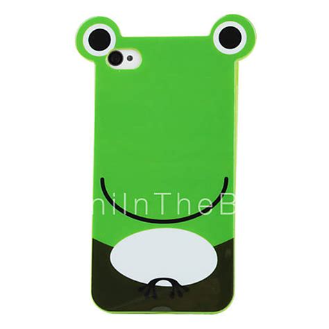 Cartoon Frog Pattern Hard Case For Iphone 4 And 4s Green 361774 2016