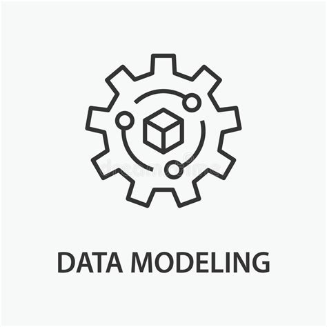 Data Modeling Vector Icon For Graphic And Web Design Stock Illustration