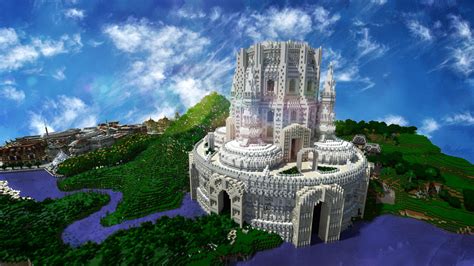 Minecraft White Castle Tower By Skysworld On Deviantart