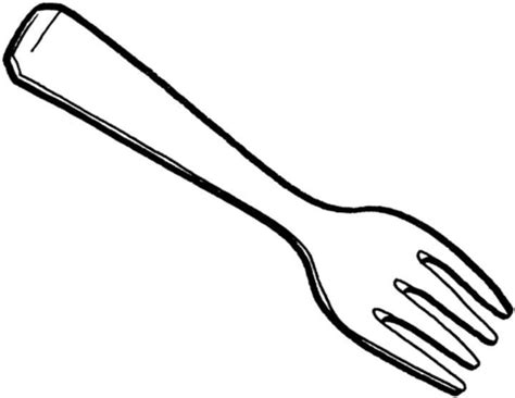 This is a wonderful free knife, fork and spoon clipart image! Fork coloring page | SuperColoring.com