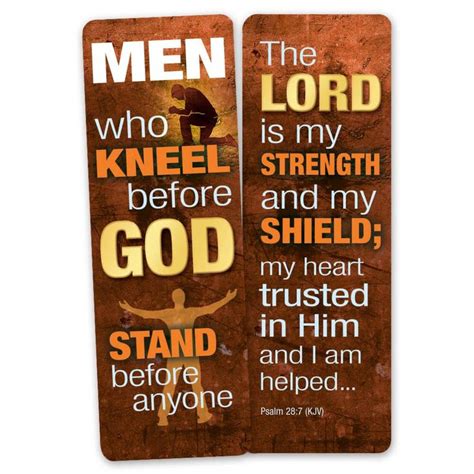 Men Who Kneel Before God Stand Before Anyone Deluxe Bookmark Kneeling