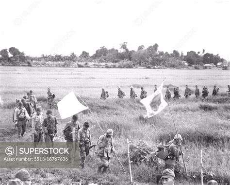Japs Surrender At Bataan A Serpentine Column Of Surrendering Japanese