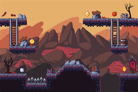 Maybe you would like to learn more about one of these? Pixel Art Platformer Hell Tileset by Free Game Assets (GUI, Sprite, Tilesets)