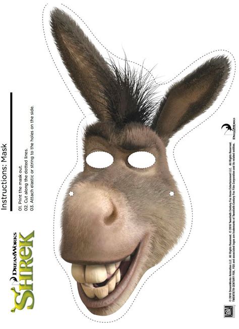 Free Printable Shrek Donkey Mask Mama Likes This Donkey Mask Shrek