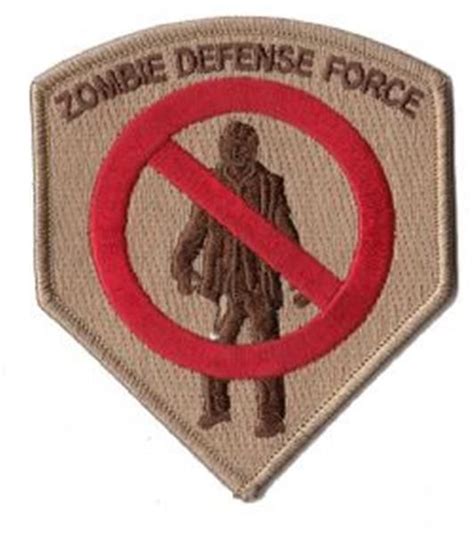 Zombie Defense Force Morale Patch Deserttan Velcro Or Equivalent