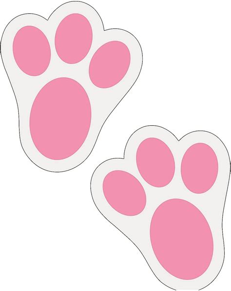 Fun Express Pink Bunny Paw Print Floor Decal Clings 12 Pieces