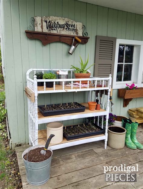 Repurposed Changing Table Potting Bench Prodigal Pieces