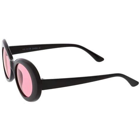 retro 90 s fashion clout oval round pantone lens sunglasses zerouv