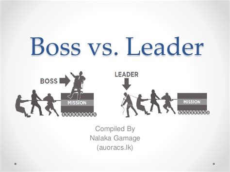 The motivations of leader vs boss manifest in their behaviours toward employees. Boss vs leader